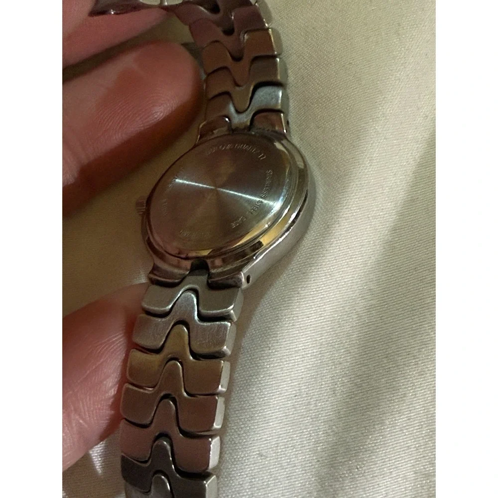 Bulova Women's Stainless Steel Quartz Watch Water-Resistant Date Silver